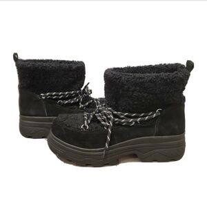 NEW BP Summit Fab Lace Up Ankle Boots Black